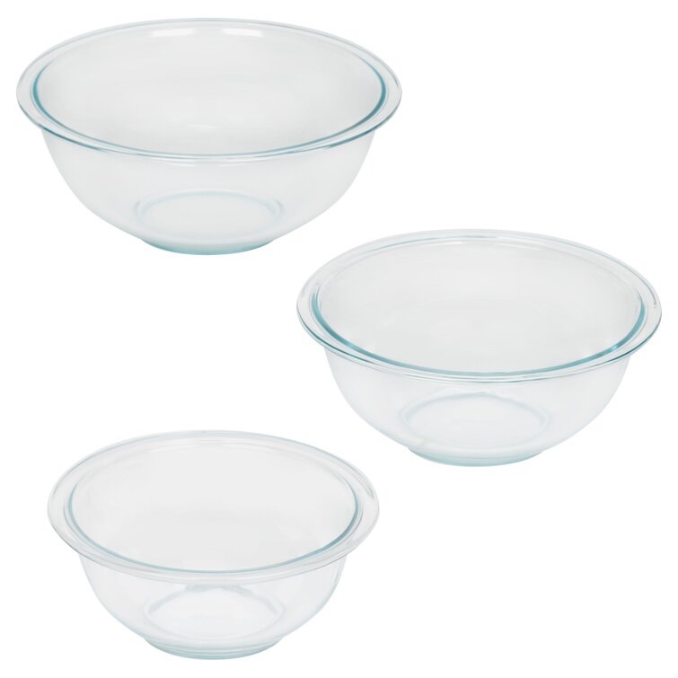 Pyrex Prepware 3 Piece Glass Mixing Bowl Set